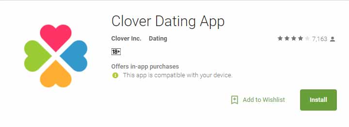 Clover Android app icon image for international dating site review