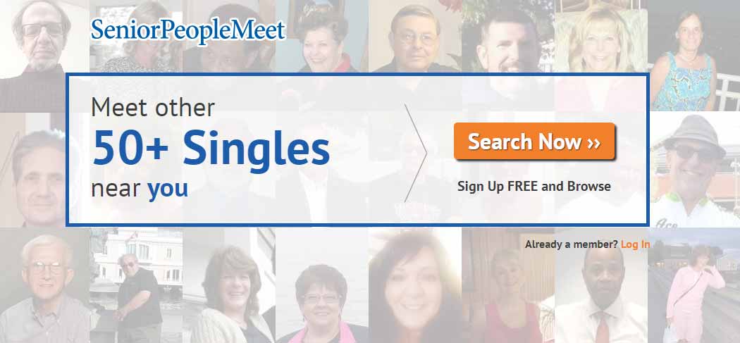 Senior People Meet homepage for international dating site review